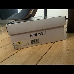 Nine West Blue Suede 4 inch heels.